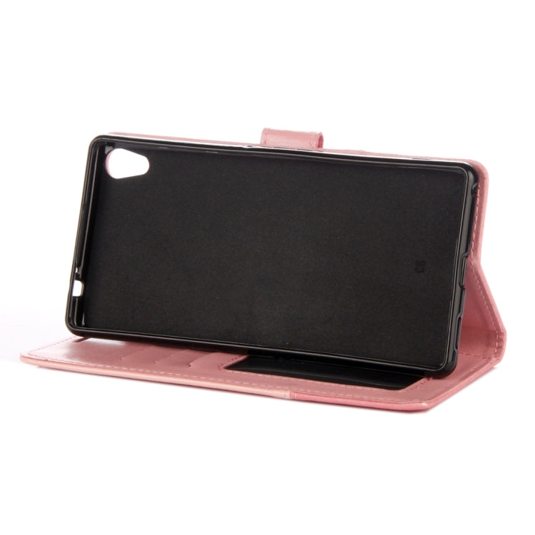 For Sony Xperia XA1 Ultra Lace Stitching Leather Case with Card Slots & Holder & Wallet