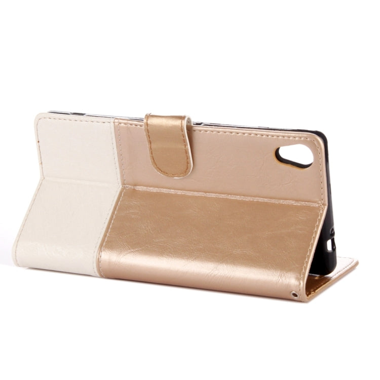 For Sony Xperia XA1 Ultra Lace Stitching Leather Case with Card Slots & Holder & Wallet