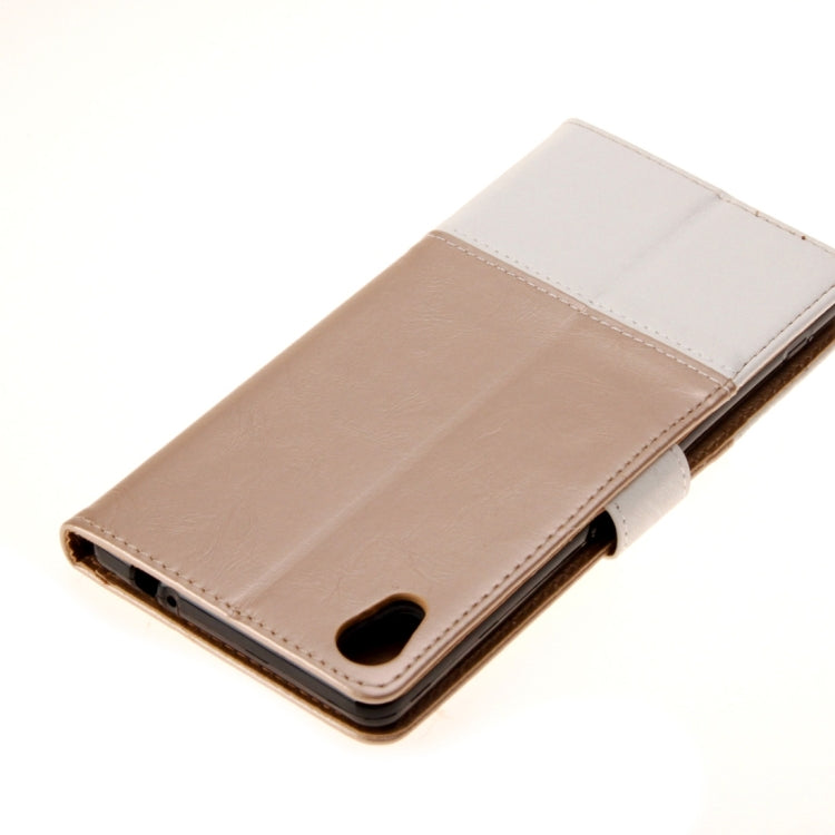 For Sony Xperia XA1 Ultra Lace Stitching Leather Case with Card Slots & Holder & Wallet