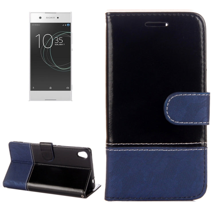 For Sony Xperia XA1 Ultra Lace Stitching Leather Case with Card Slots & Holder & Wallet