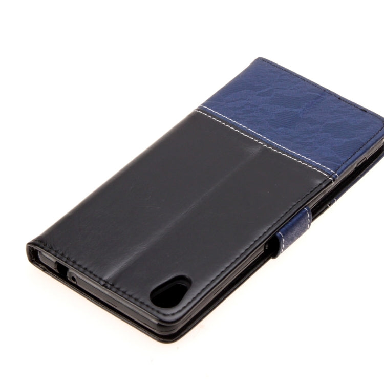 For Sony Xperia XA1 Ultra Lace Stitching Leather Case with Card Slots & Holder & Wallet