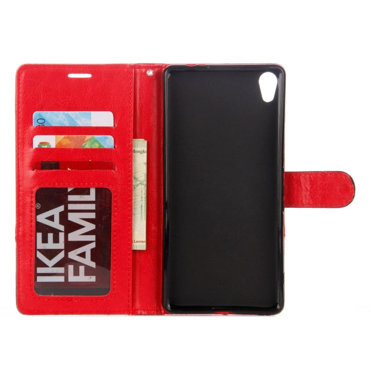 For Sony Xperia XA1 Ultra Lace Stitching Leather Case with Card Slots & Holder & Wallet