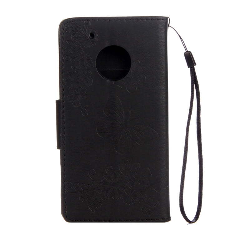 For Motorola Moto G5 Plus Pressed Flowers Butterfly Pattern Horizontal Flip Leather Case with Holder & Card Slots & Wallet