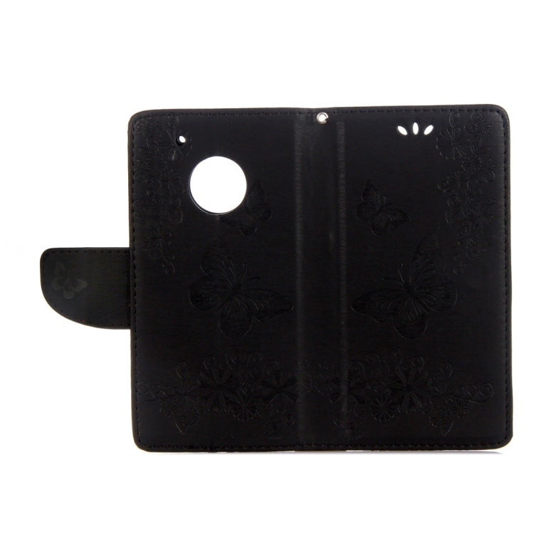 For Motorola Moto G5 Plus Pressed Flowers Butterfly Pattern Horizontal Flip Leather Case with Holder & Card Slots & Wallet