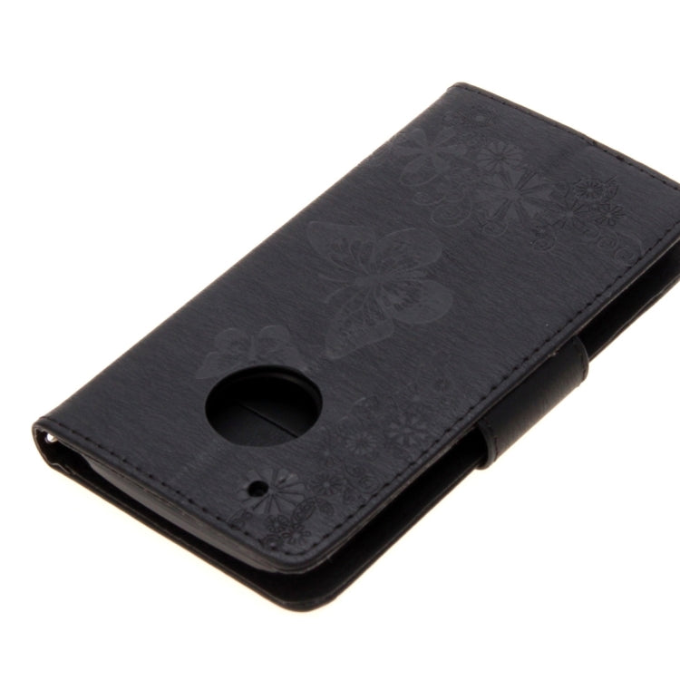 For Motorola Moto G5 Plus Pressed Flowers Butterfly Pattern Horizontal Flip Leather Case with Holder & Card Slots & Wallet