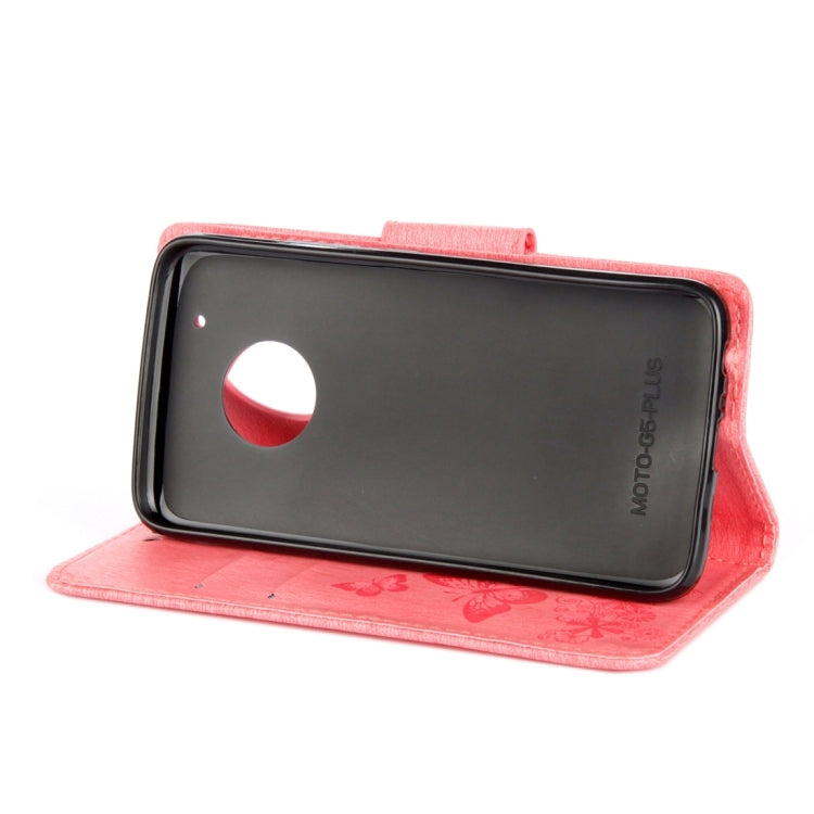 For Motorola Moto G5 Plus Pressed Flowers Butterfly Pattern Horizontal Flip Leather Case with Holder & Card Slots & Wallet