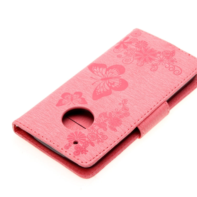 For Motorola Moto G5 Plus Pressed Flowers Butterfly Pattern Horizontal Flip Leather Case with Holder & Card Slots & Wallet