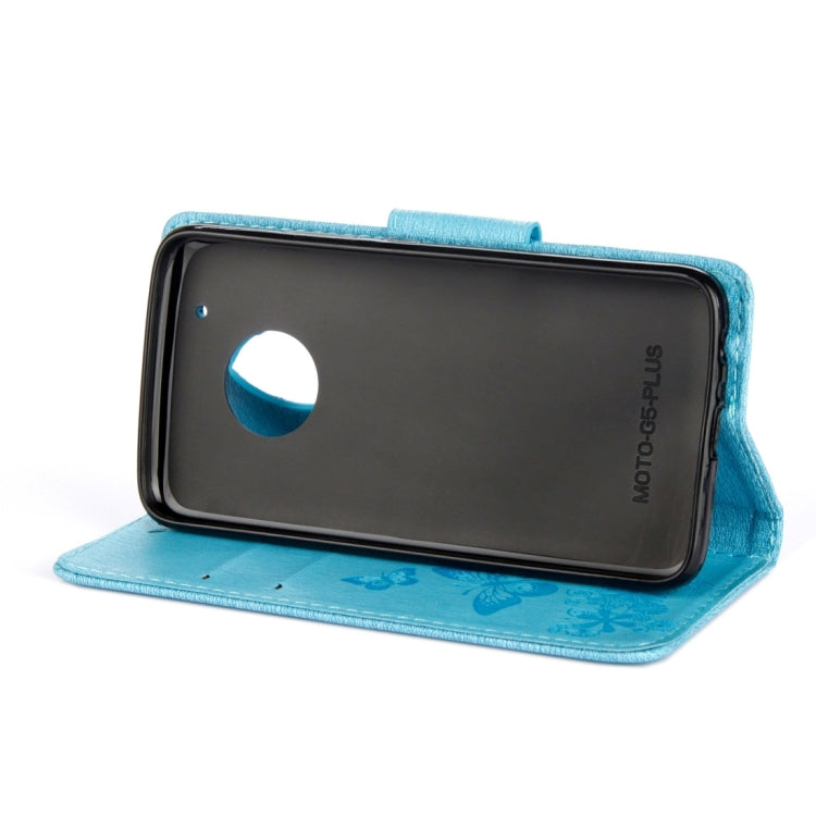 For Motorola Moto G5 Plus Pressed Flowers Butterfly Pattern Horizontal Flip Leather Case with Holder & Card Slots & Wallet