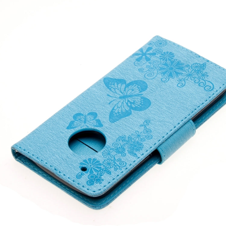For Motorola Moto G5 Plus Pressed Flowers Butterfly Pattern Horizontal Flip Leather Case with Holder & Card Slots & Wallet