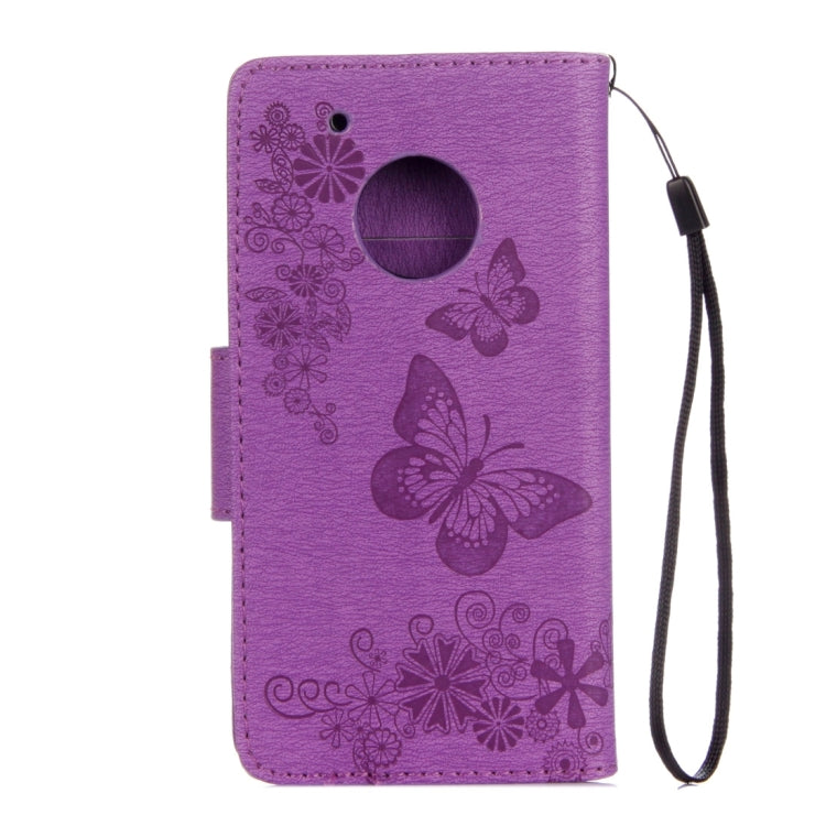 For Motorola Moto G5 Plus Pressed Flowers Butterfly Pattern Horizontal Flip Leather Case with Holder & Card Slots & Wallet