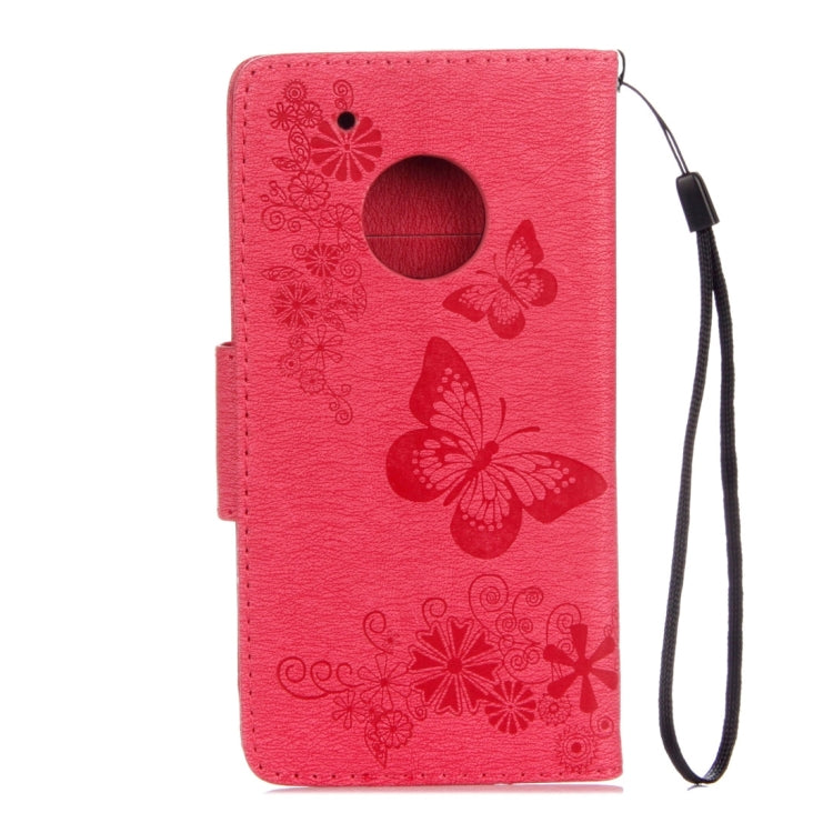 For Motorola Moto G5 Plus Pressed Flowers Butterfly Pattern Horizontal Flip Leather Case with Holder & Card Slots & Wallet