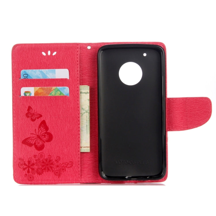 For Motorola Moto G5 Plus Pressed Flowers Butterfly Pattern Horizontal Flip Leather Case with Holder & Card Slots & Wallet