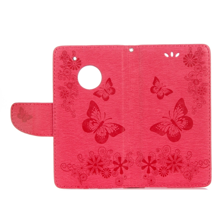 For Motorola Moto G5 Plus Pressed Flowers Butterfly Pattern Horizontal Flip Leather Case with Holder & Card Slots & Wallet