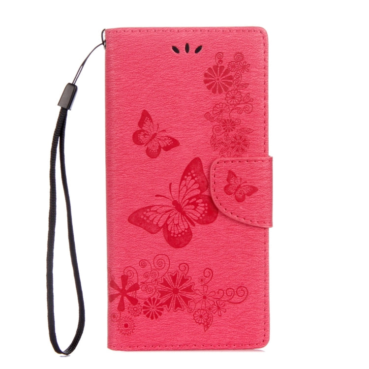 For Sony Xperia XA1 Pressed Flowers Butterfly Pattern Horizontal Flip Leather Case with Holder & Card Slots & Wallet