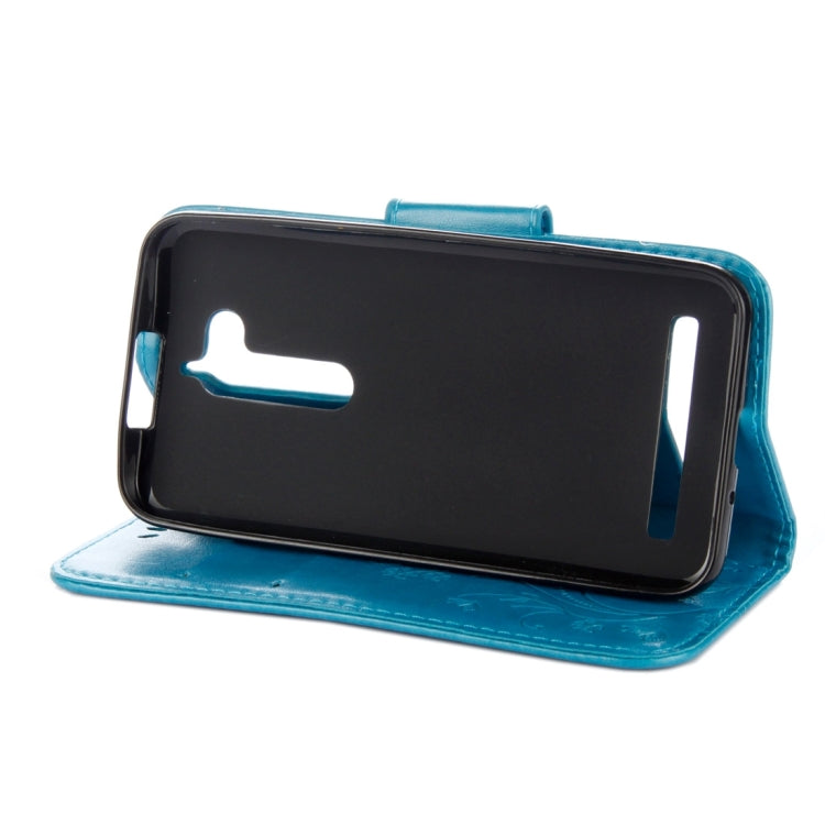 For ASUS Zenfone Go ZB500KL Pressed Flowers Pattern Horizontal Flip Leather Case with Holder & Card Slots & Wallet