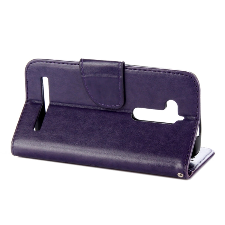 For ASUS Zenfone Go ZB500KL Pressed Flowers Pattern Horizontal Flip Leather Case with Holder & Card Slots & Wallet