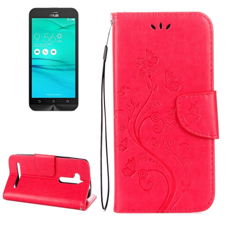For ASUS Zenfone Go ZB500KL Pressed Flowers Pattern Horizontal Flip Leather Case with Holder & Card Slots & Wallet