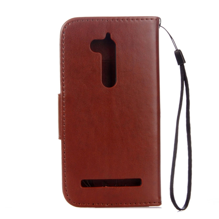 For ASUS Zenfone Go ZB500KL Pressed Flowers Pattern Horizontal Flip Leather Case with Holder & Card Slots & Wallet