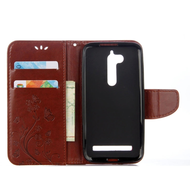 For ASUS Zenfone Go ZB500KL Pressed Flowers Pattern Horizontal Flip Leather Case with Holder & Card Slots & Wallet