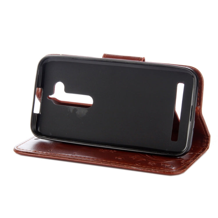 For ASUS Zenfone Go ZB500KL Pressed Flowers Pattern Horizontal Flip Leather Case with Holder & Card Slots & Wallet