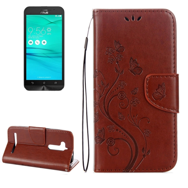 For ASUS Zenfone Go ZB500KL Pressed Flowers Pattern Horizontal Flip Leather Case with Holder & Card Slots & Wallet