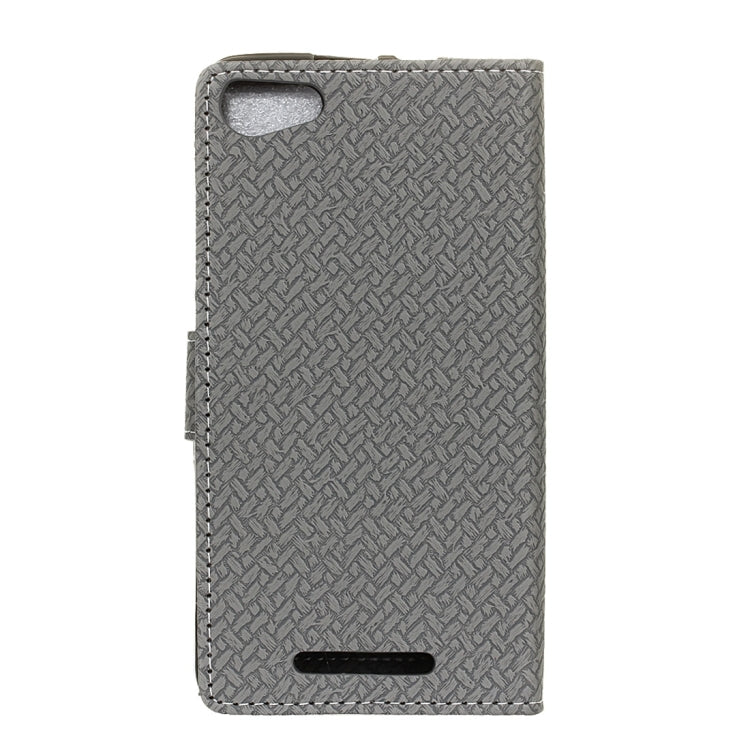 For Wiko JERRY MAX & LENNY3 MAX Horizontal Flip Weave Leather Case with Holder & Card Slots & Wallet