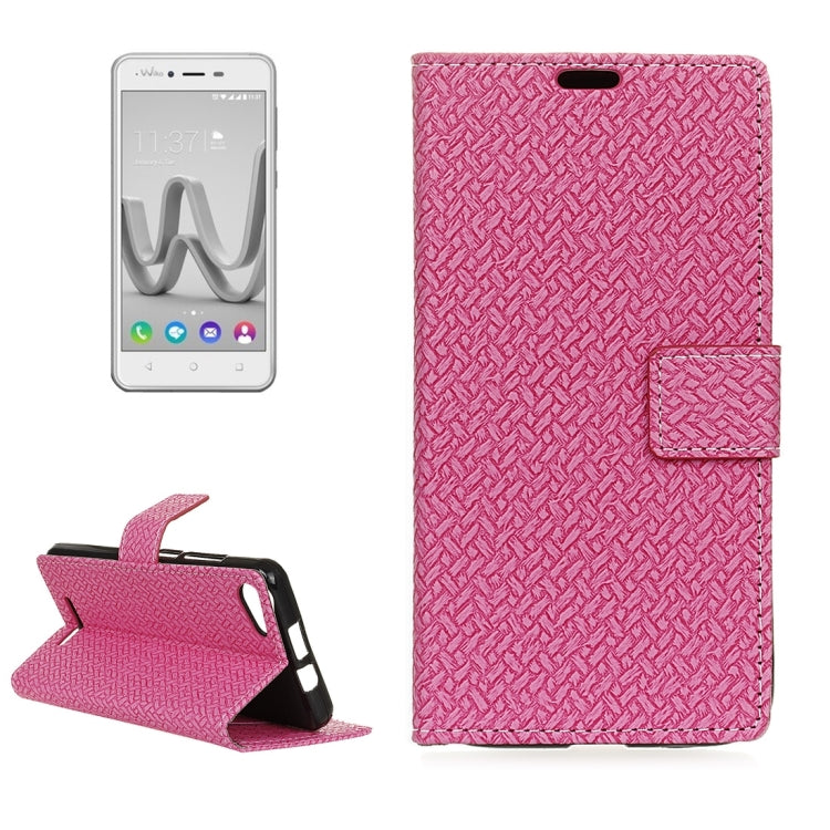 For Wiko JERRY MAX & LENNY3 MAX Horizontal Flip Weave Leather Case with Holder & Card Slots & Wallet