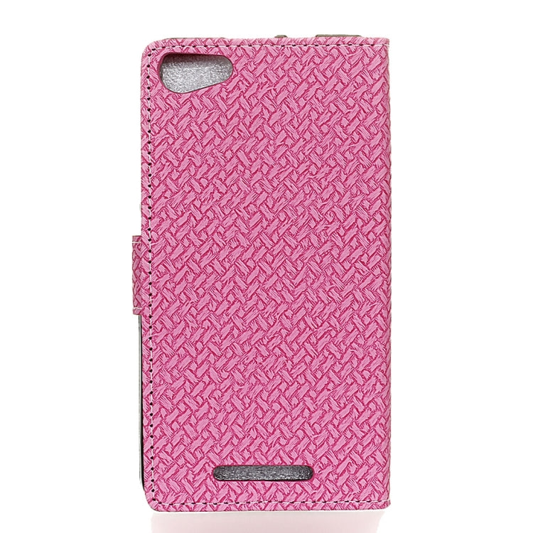 For Wiko JERRY MAX & LENNY3 MAX Horizontal Flip Weave Leather Case with Holder & Card Slots & Wallet