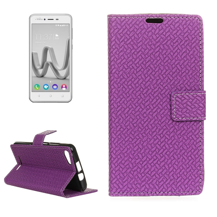 For Wiko JERRY MAX & LENNY3 MAX Horizontal Flip Weave Leather Case with Holder & Card Slots & Wallet