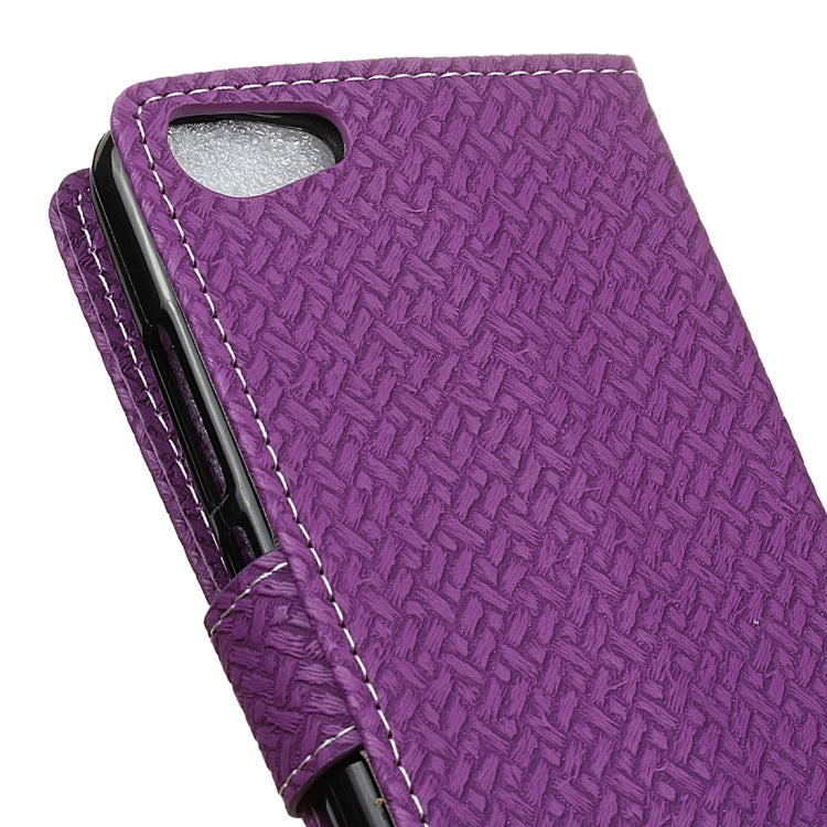 For Wiko JERRY MAX & LENNY3 MAX Horizontal Flip Weave Leather Case with Holder & Card Slots & Wallet