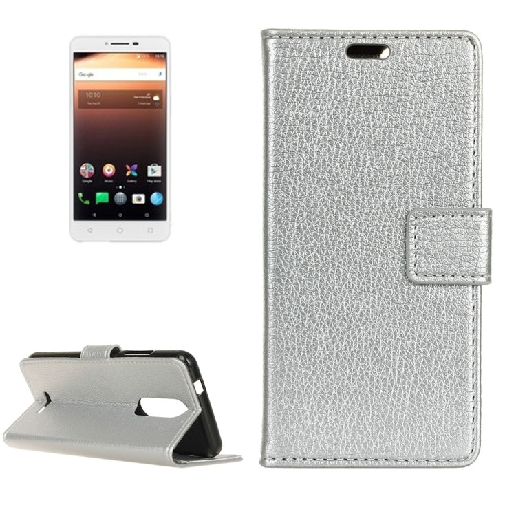 For Alcatel A3 XL Litchi Texture Horizontal Flip Leather Case with Holder & Card Slots & Wallet