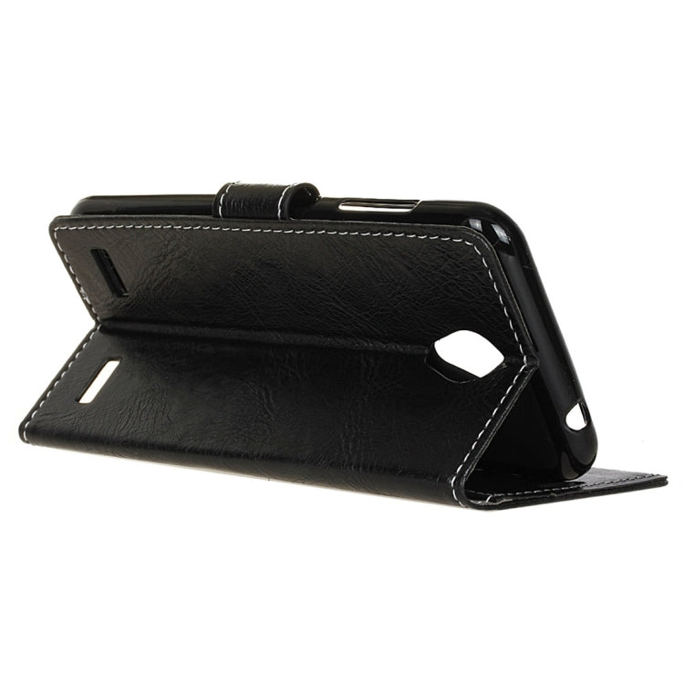 For ZTE Blade A520 Retro Crazy Horse Texture Horizontal Flip Leather Case with Holder & Card Slots