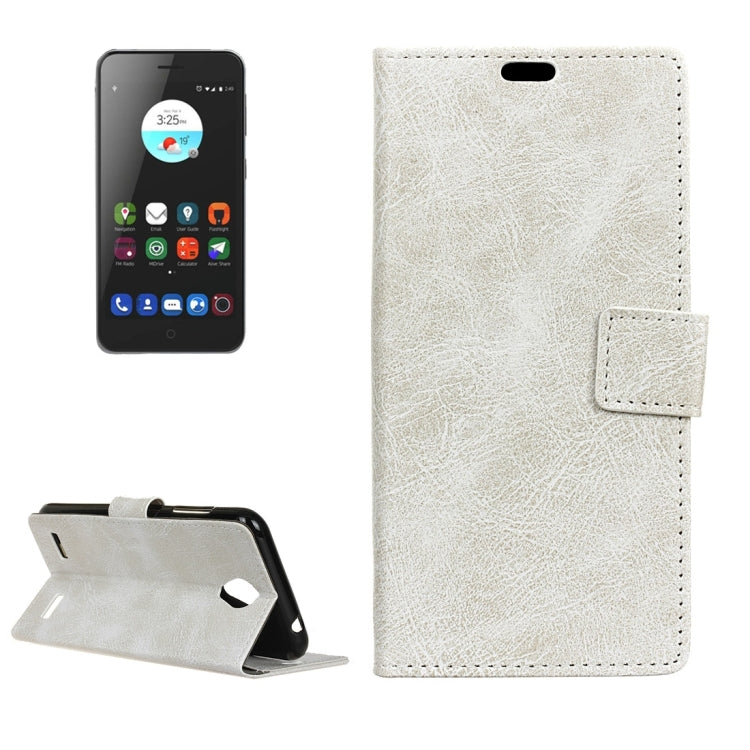 For ZTE Blade A520 Retro Crazy Horse Texture Horizontal Flip Leather Case with Holder & Card Slots