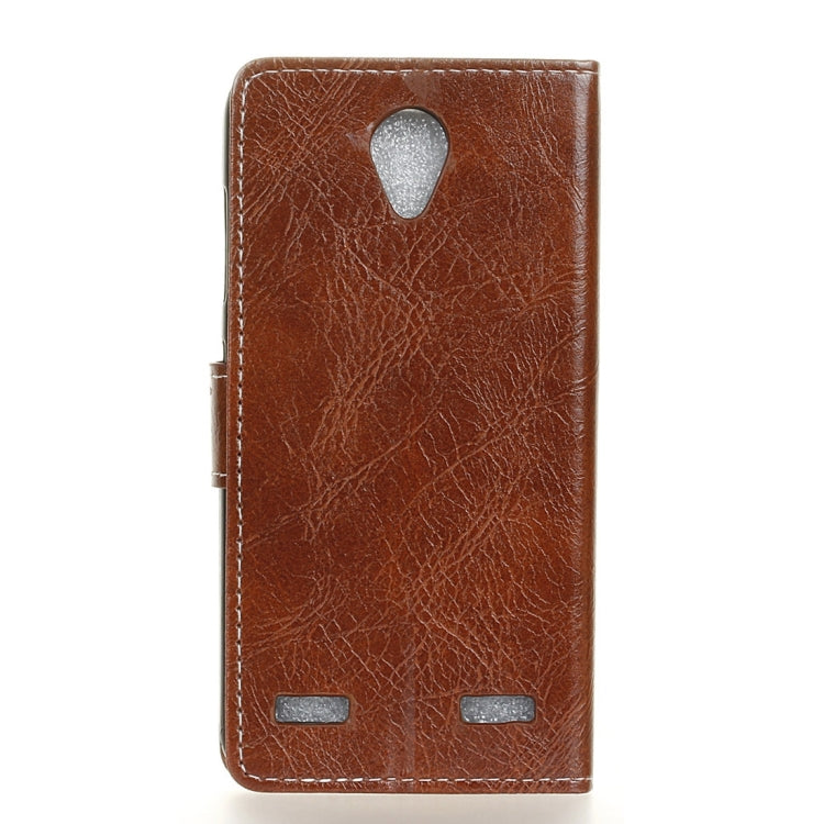 For ZTE Blade A520 Retro Crazy Horse Texture Horizontal Flip Leather Case with Holder & Card Slots