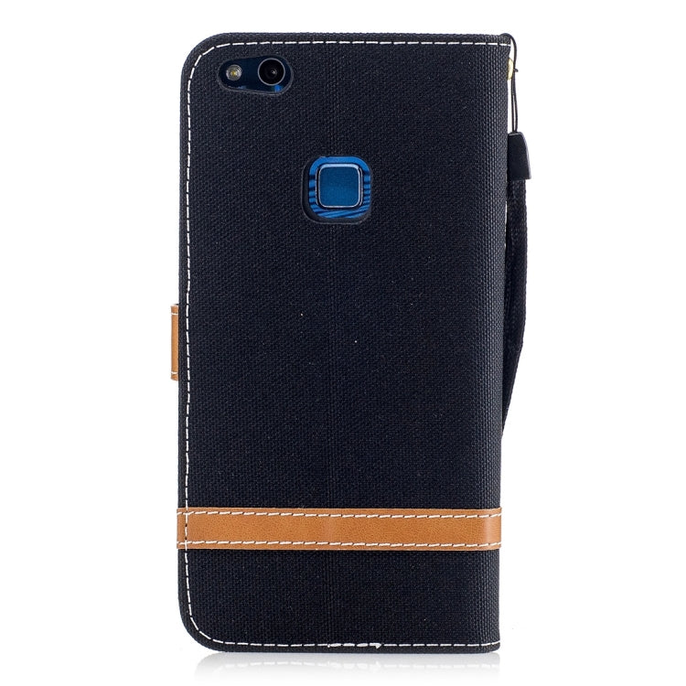 For Huawei P10 Lite Denim Texture Leather Case with Holder & Card Slots & Wallet & Lanyard