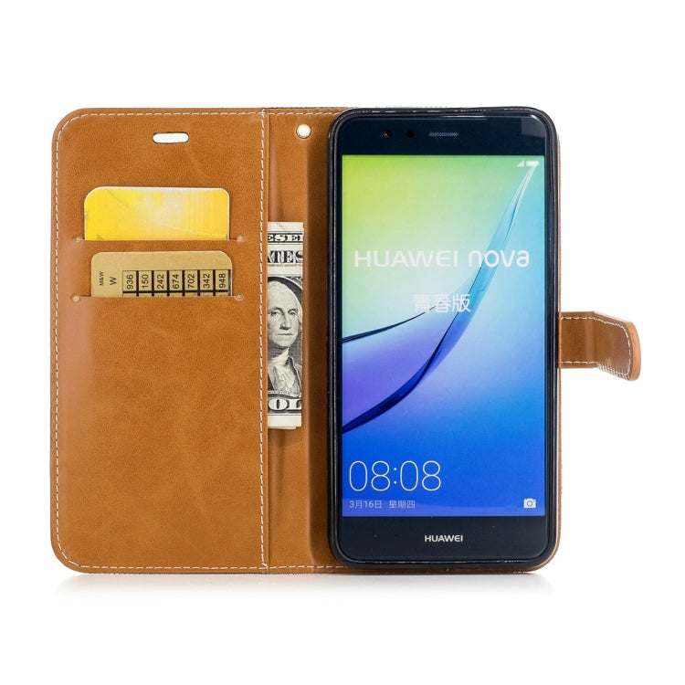 For Huawei P10 Lite Denim Texture Leather Case with Holder & Card Slots & Wallet & Lanyard