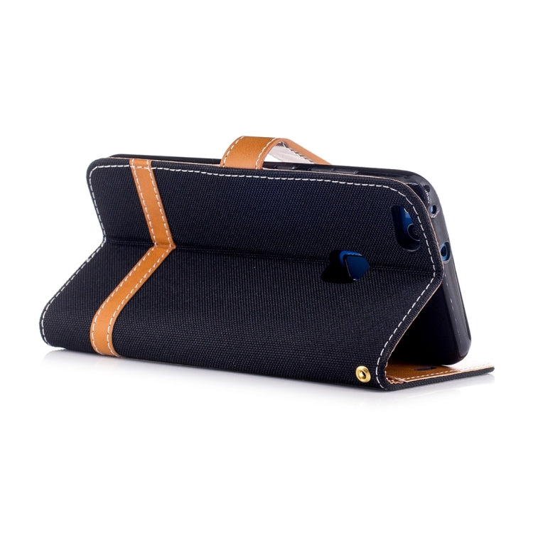 For Huawei P10 Lite Denim Texture Leather Case with Holder & Card Slots & Wallet & Lanyard