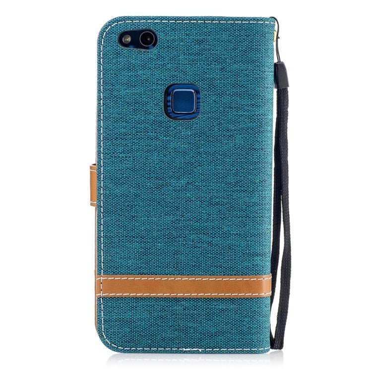 For Huawei P10 Lite Denim Texture Leather Case with Holder & Card Slots & Wallet & Lanyard
