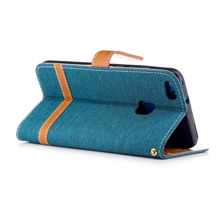 For Huawei P10 Lite Denim Texture Leather Case with Holder & Card Slots & Wallet & Lanyard