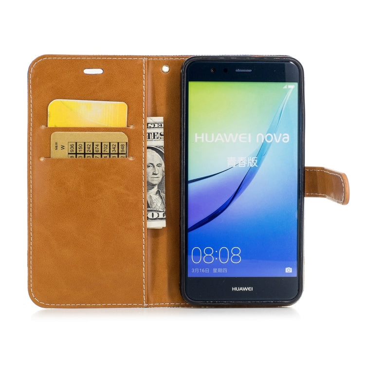 For Huawei P10 Lite Denim Texture Leather Case with Holder & Card Slots & Wallet & Lanyard
