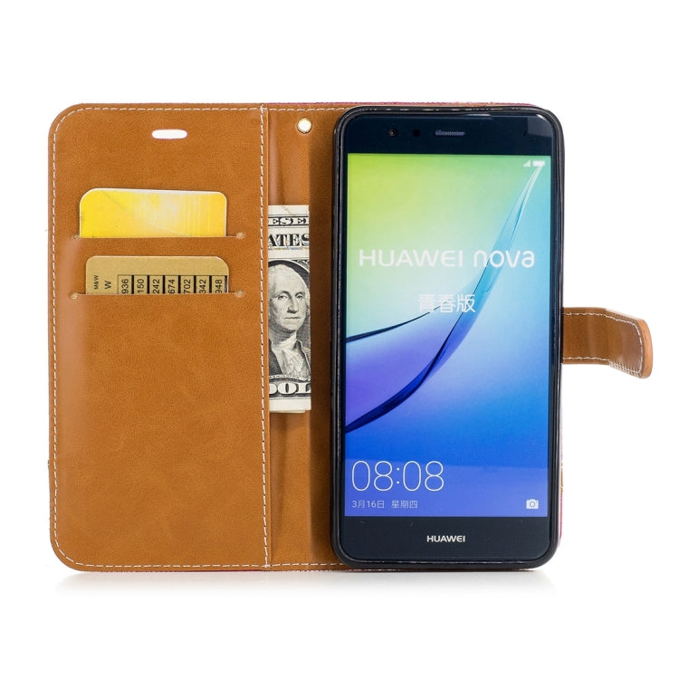 For Huawei P10 Lite Denim Texture Leather Case with Holder & Card Slots & Wallet & Lanyard