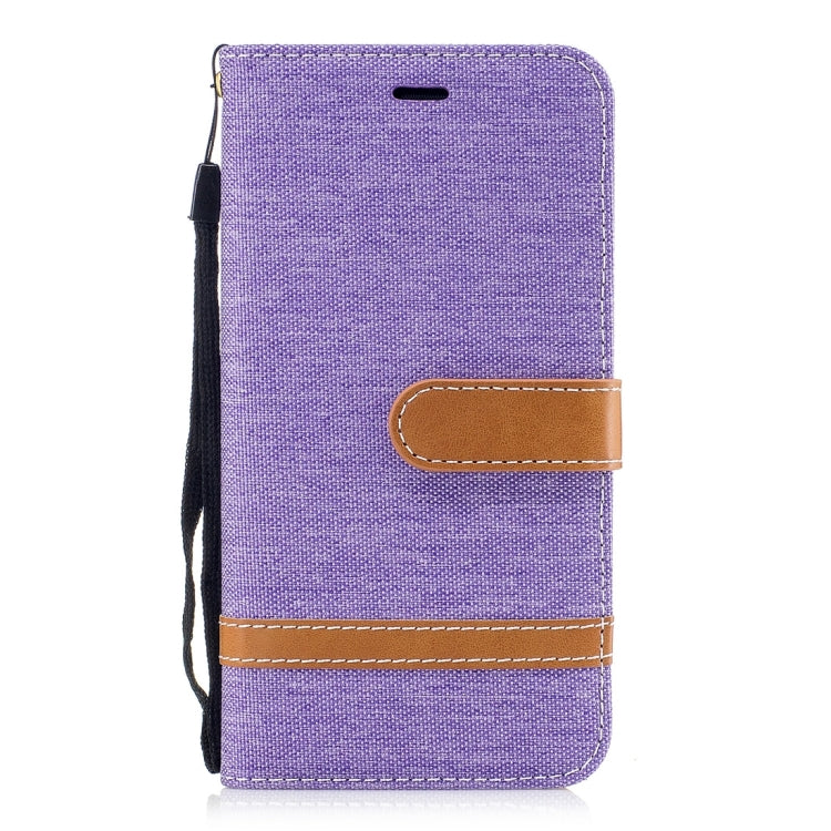 For Huawei P10 Lite Denim Texture Leather Case with Holder & Card Slots & Wallet & Lanyard