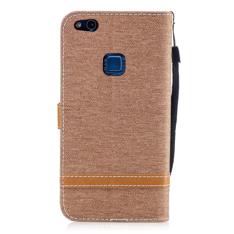 For Huawei P10 Lite Denim Texture Leather Case with Holder & Card Slots & Wallet & Lanyard