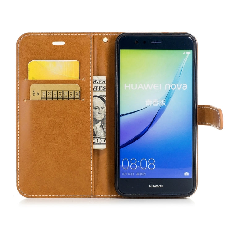 For Huawei P10 Lite Denim Texture Leather Case with Holder & Card Slots & Wallet & Lanyard