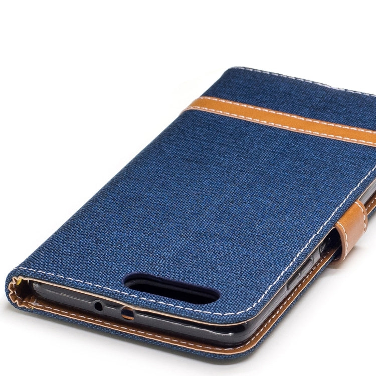 For Huawei P10 Plus Denim Texture Leather Case with Holder & Card Slots & Wallet & Lanyard
