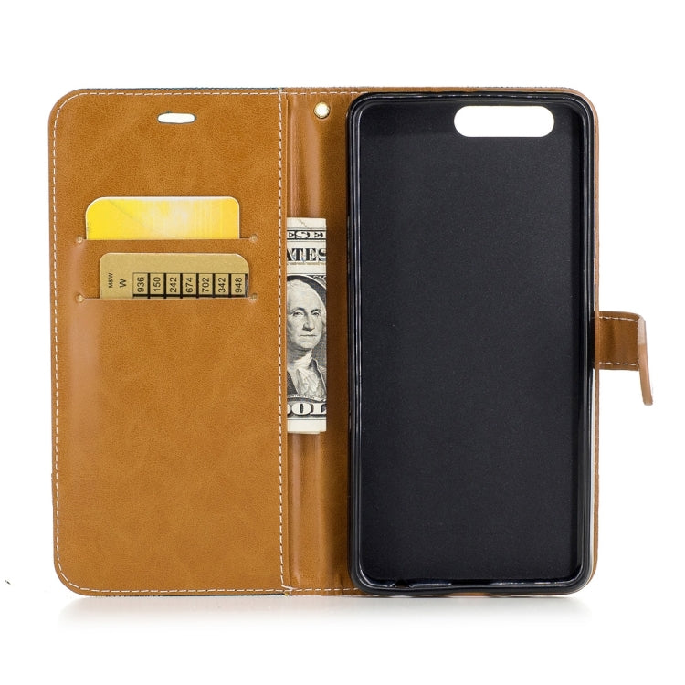 For Huawei P10 Plus Denim Texture Leather Case with Holder & Card Slots & Wallet & Lanyard