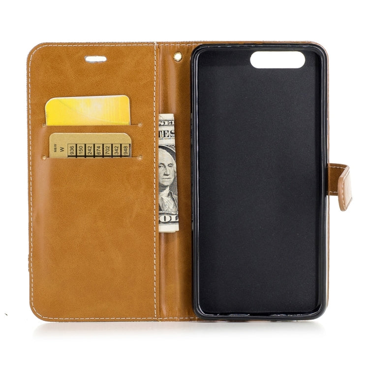 For Huawei P10 Plus Denim Texture Leather Case with Holder & Card Slots & Wallet & Lanyard