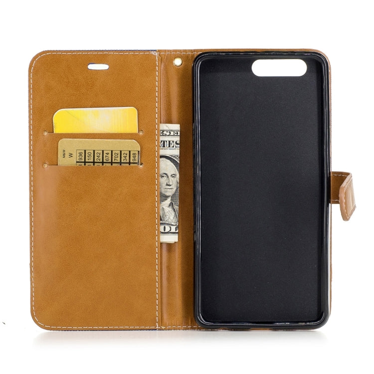 For Huawei P10 Plus Denim Texture Leather Case with Holder & Card Slots & Wallet & Lanyard
