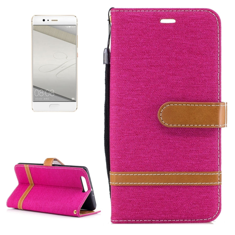 For Huawei P10 Plus Denim Texture Leather Case with Holder & Card Slots & Wallet & Lanyard