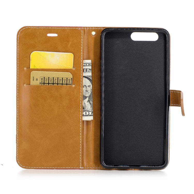 For Huawei P10 Plus Denim Texture Leather Case with Holder & Card Slots & Wallet & Lanyard